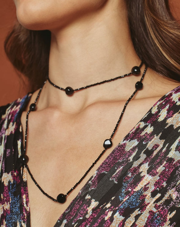 COLLAR FINO NEGRO ANA - Monica Ecco
