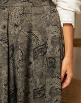 FALDA ESTAMPADA SADE GRIS - Monica Ecco