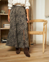 FALDA ESTAMPADA SADE GRIS - Monica Ecco