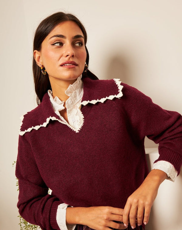 JERSEY CUELLO EVA BURDEOS - Monica Ecco