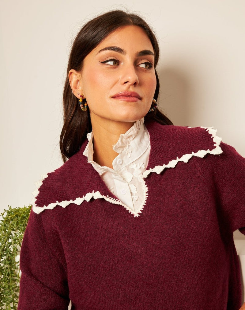 JERSEY CUELLO EVA BURDEOS - Monica Ecco