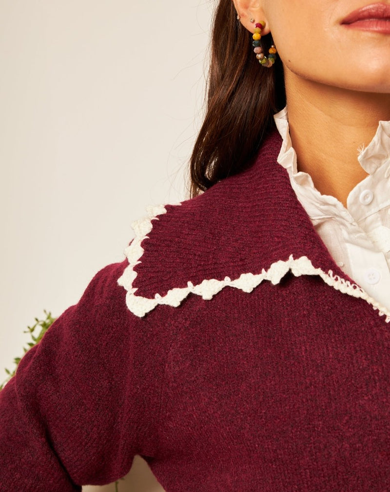 JERSEY CUELLO EVA BURDEOS - Monica Ecco