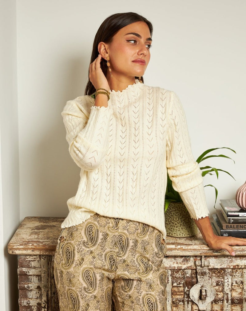 JERSEY OCHOS ISABEL BEIGE - Monica Ecco
