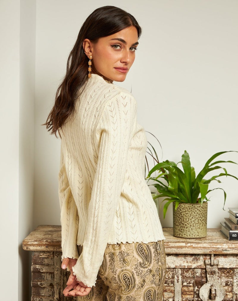 JERSEY OCHOS ISABEL BEIGE - Monica Ecco