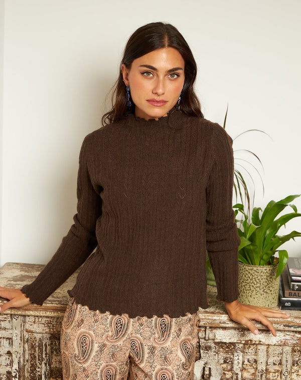 JERSEY OCHOS ISABEL MARRÓN - Monica Ecco