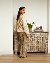 PANTALÓN ESTAMPADO ELOISE VERDE - Monica Ecco