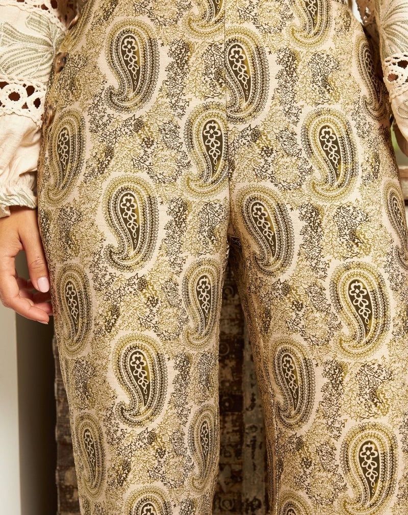 PANTALÓN ESTAMPADO ELOISE VERDE - Monica Ecco
