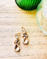 PENDIENTES CRISTAL COLGANTE TRANSPARENTE - Monica Ecco