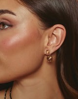 PENDIENTES DOBLE CRISTAL REDONDO - Monica Ecco