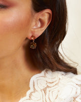 PENDIENTES DOBLE CRISTAL REDONDO - Monica Ecco