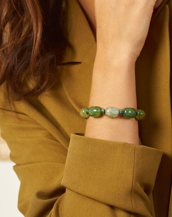 PULSERA CUENTAS CRISTAL JADE - Monica Ecco