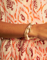 PULSERA DOBLE BEIGE - Monica Ecco