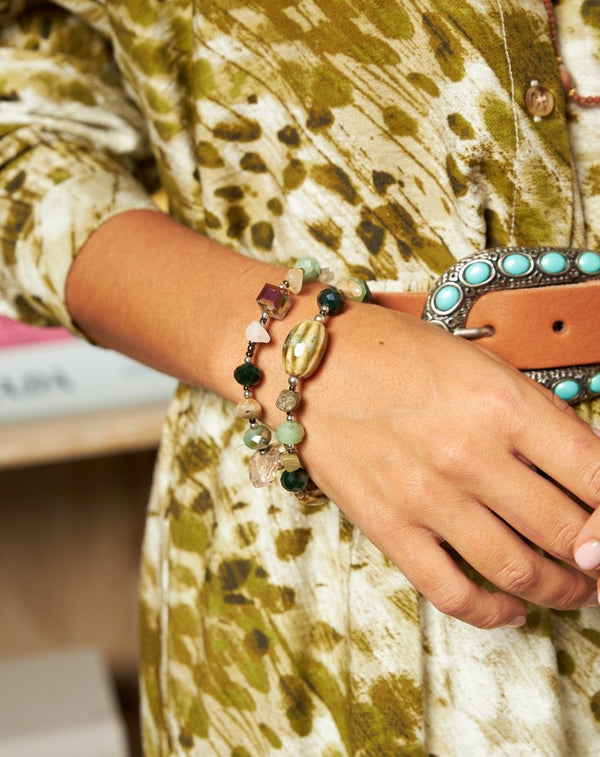 PULSERA DOBLE CRISTAL CERÁMICA - Monica Ecco