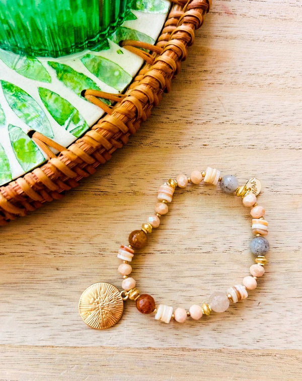 PULSERA ELÁSTICA MEDALLA ARBOL - Monica Ecco