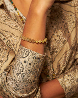 PULSERA PIEDRAS ADORNO ORO - Monica Ecco