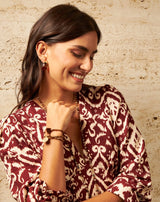 PULSERA TRIPLE MEDALLA BRONCE - Monica Ecco