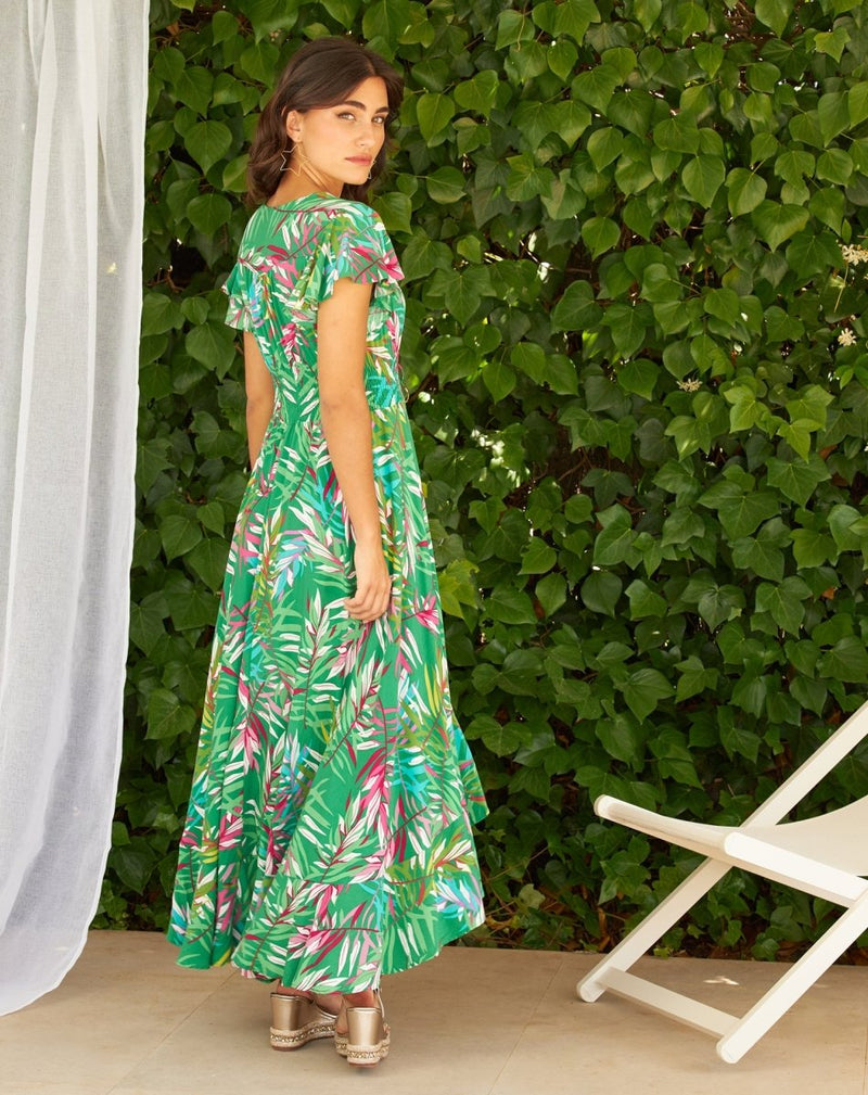 VESTIDO BOHO SALVAJE VERDE - Monica Ecco