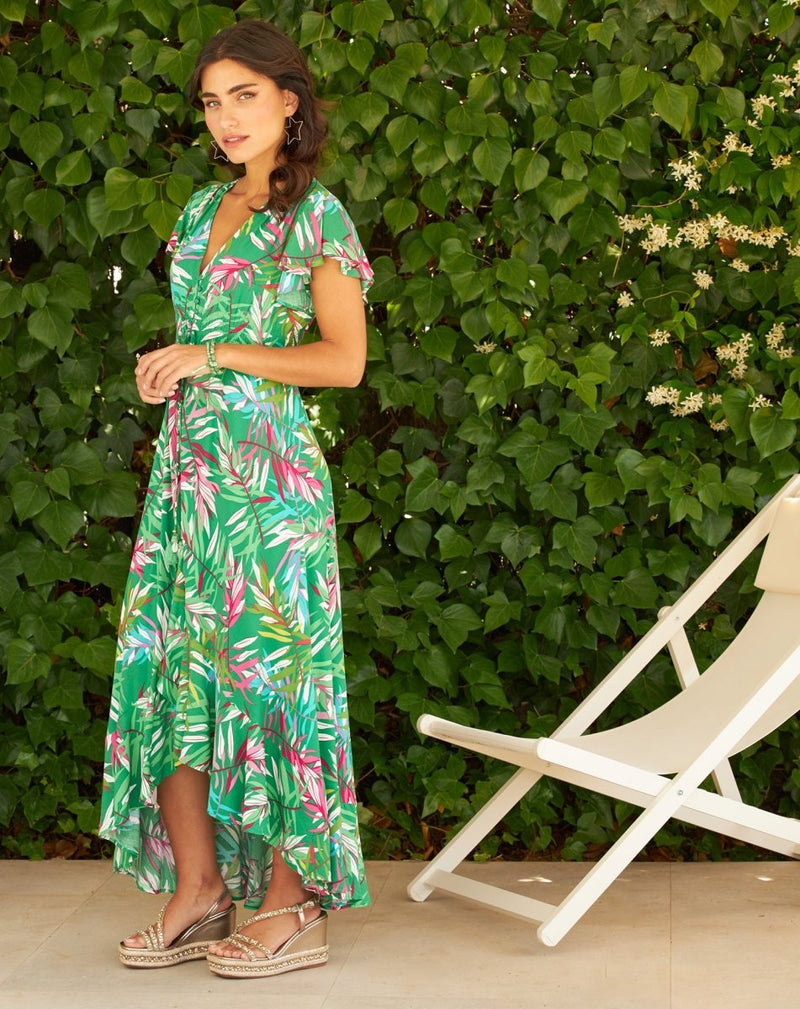 VESTIDO BOHO SALVAJE VERDE - Monica Ecco