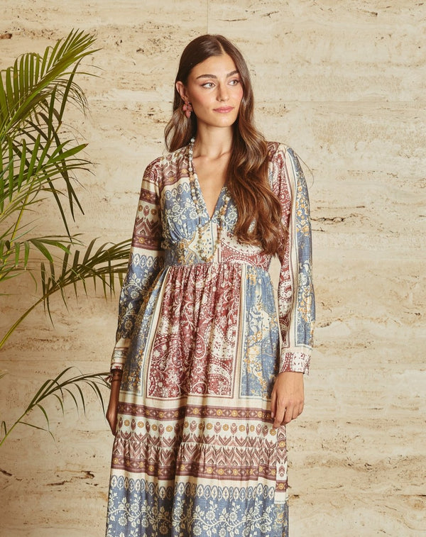 VESTIDO CAMPESTRE LARGO LULA - Monica Ecco