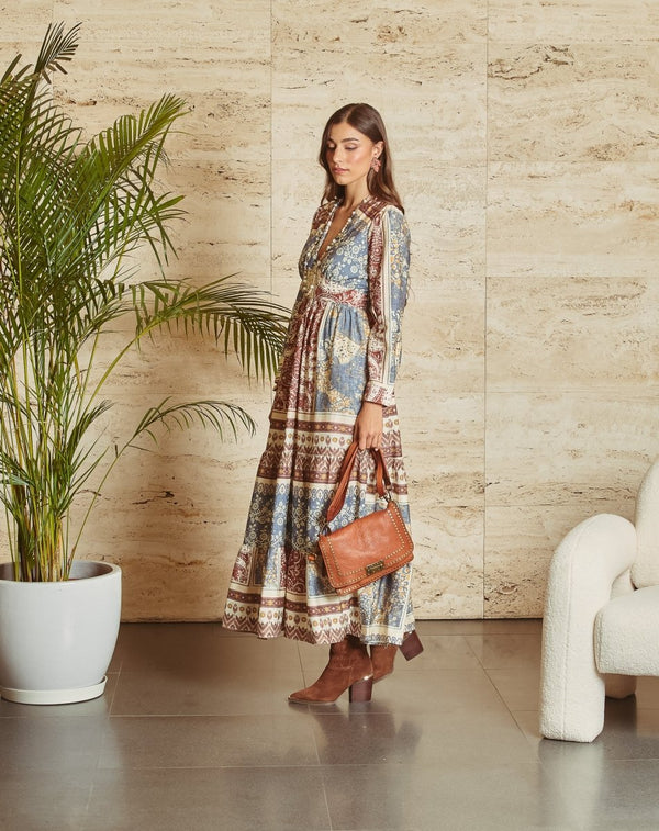 VESTIDO CAMPESTRE LARGO LULA - Monica Ecco