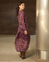 VESTIDO GEOMÉTRICO BOURDEOS LAURA - Monica Ecco