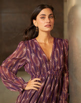VESTIDO GEOMÉTRICO BOURDEOS LAURA - Monica Ecco