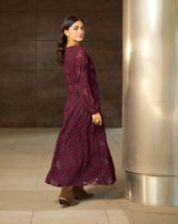 VESTIDO LARGO MARY BURDEOS - Monica Ecco