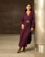 VESTIDO LARGO MARY BURDEOS - Monica Ecco