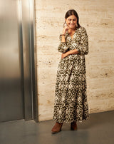 VESTIDO LARGO VERDE CRISTINA - Monica Ecco
