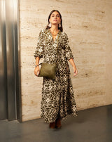 VESTIDO LARGO VERDE CRISTINA - Monica Ecco