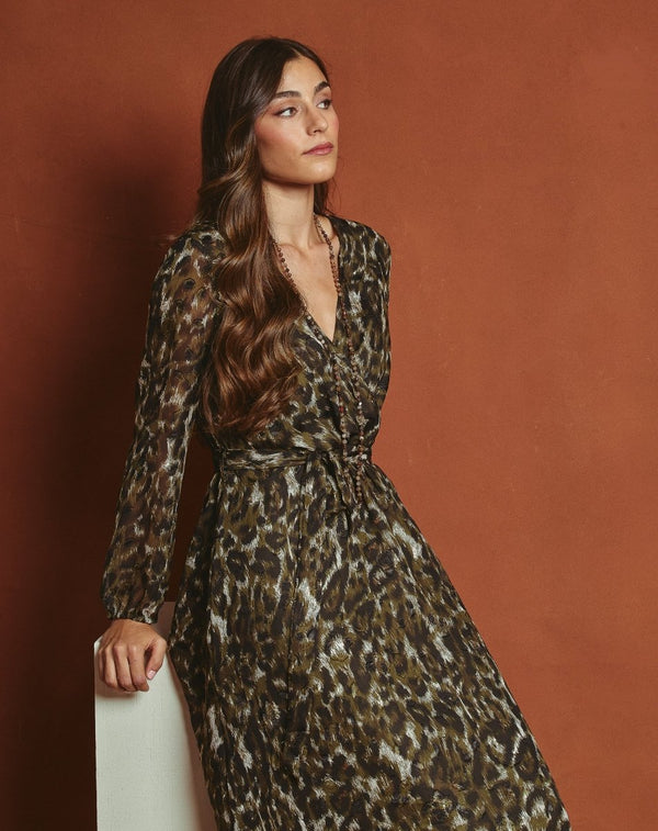 VESTIDO PRINT MOON MUSGO - Monica Ecco