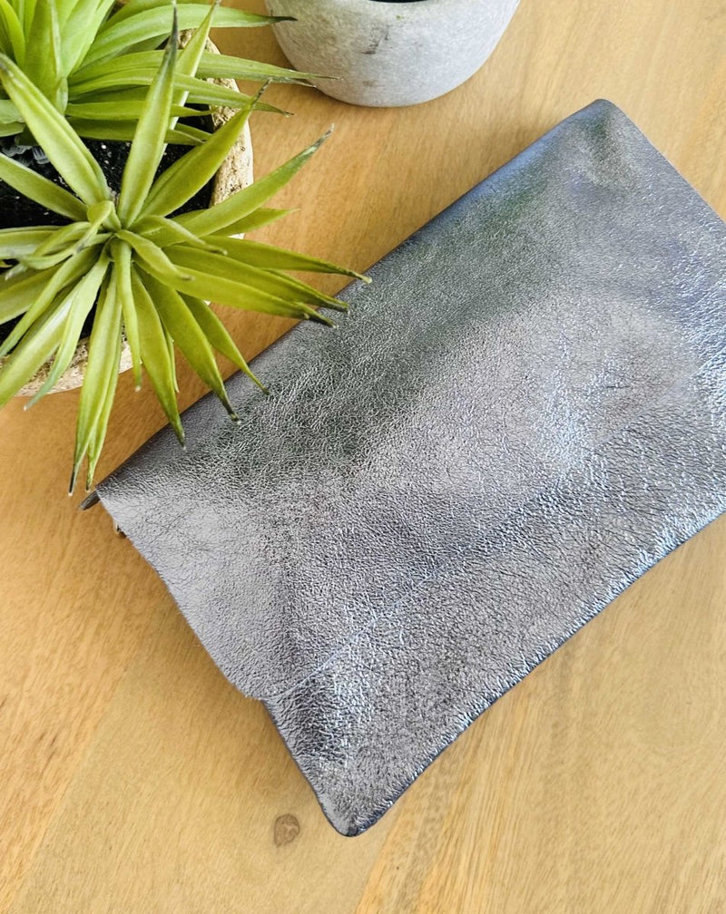 BOLSO PIEL METALIZADO - Monica Ecco