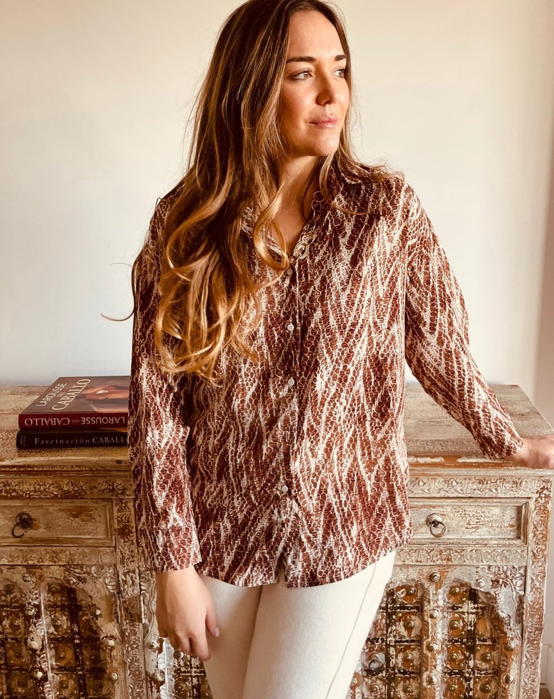 CAMISA ESTAMPADO SERPIENTE - Monica Ecco