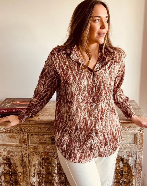 CAMISA ESTAMPADO SERPIENTE - Monica Ecco