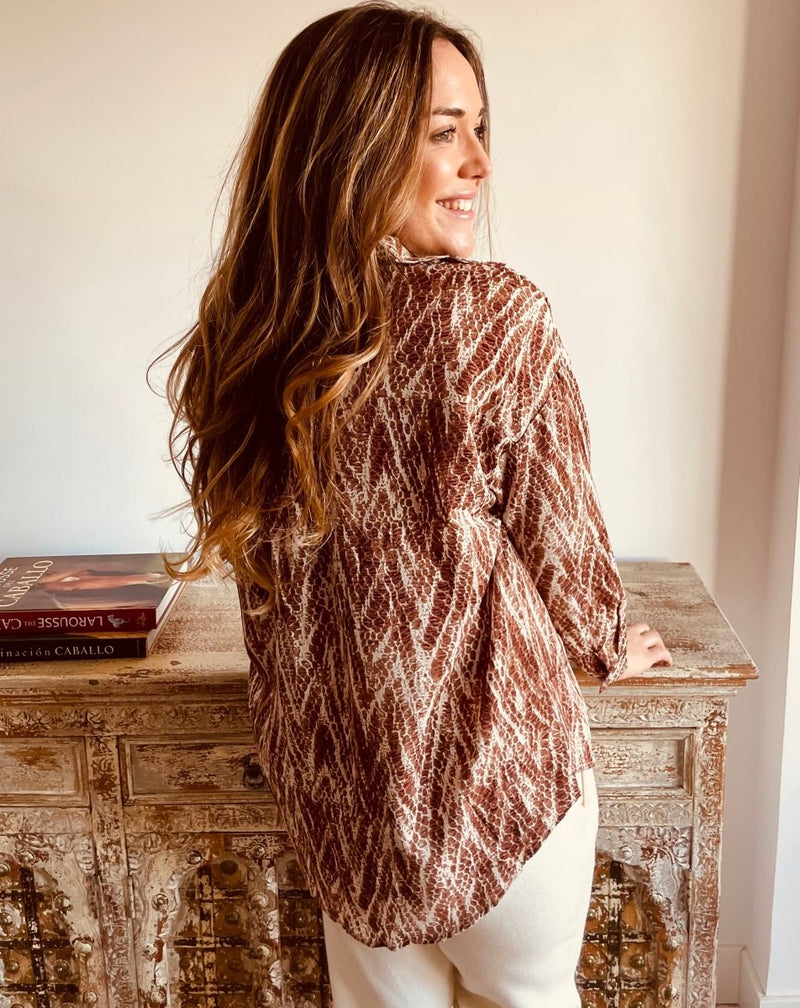 CAMISA ESTAMPADO SERPIENTE - Monica Ecco