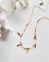 COLLAR CRISTAL Y ROMBOS DORADOS - Monica Ecco