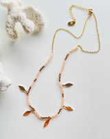 COLLAR CRISTAL Y ROMBOS DORADOS - Monica Ecco