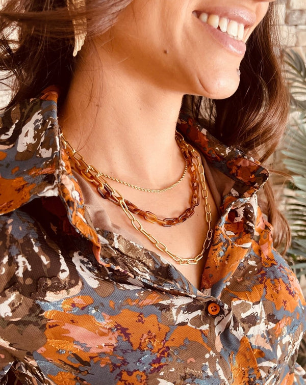 COLLAR TRIPLE CADENAS - Monica Ecco
