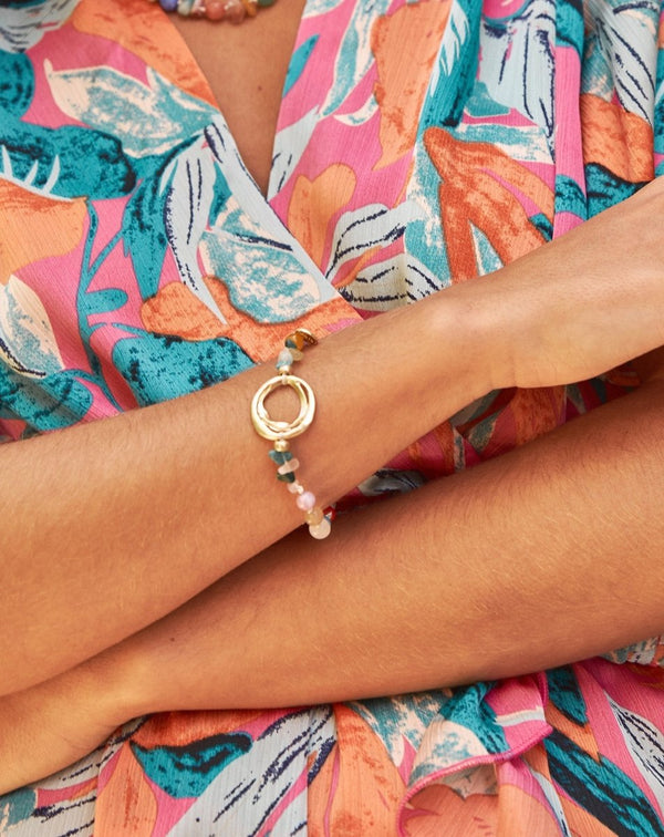 PULSERA CRISTAL MULTI - Monica Ecco