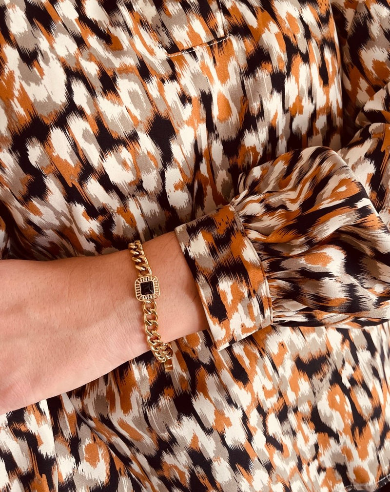 PULSERA ESLABONES PIEDRA - Monica Ecco
