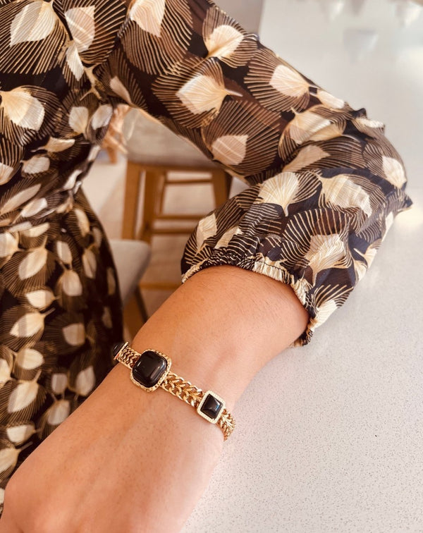 PULSERA ESLABONES PIEDRAS - Monica Ecco