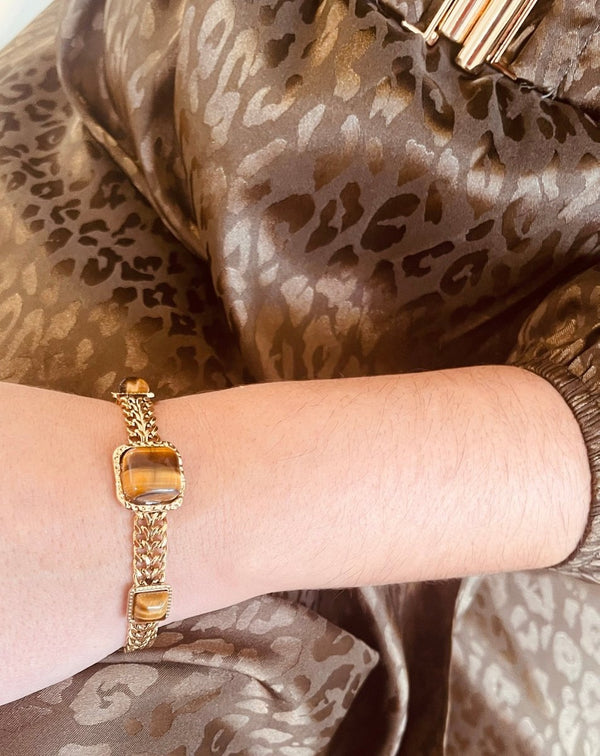 PULSERA ESLABONES PIEDRAS - Monica Ecco